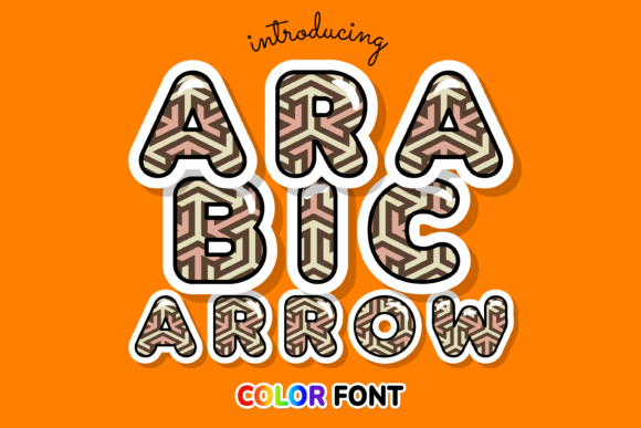 Arabic Arrow: A Vibrant Color Fonts Choice