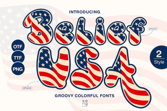 Belief Usa: A Groovy Retro Color Fonts Pick