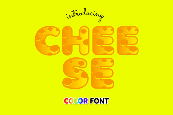 Cheese: A Cheddar-Themed Color Font for Embroidery