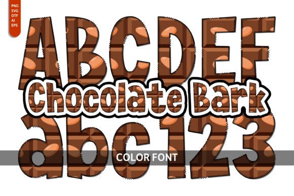 Chocolate Bark: A Dessert-Themed Color Font for Designers