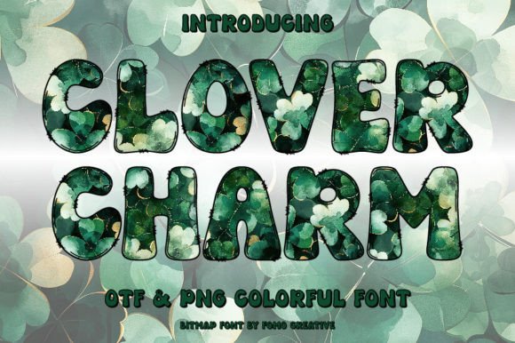 Clover Charm: A Versatile Color Fonts Asset for Digital Sellers
