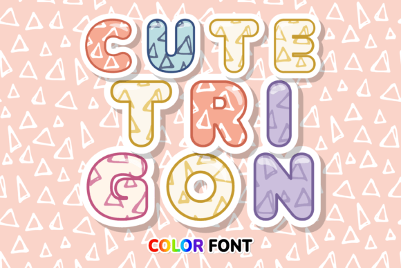 Cute Trigon: A Vibrant Color Fonts Asset for Editorial Design