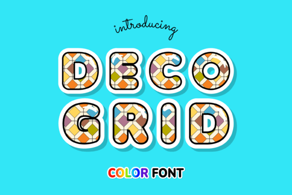 Deco Grid: A Standout Color Fonts Choice for Handmade Creators