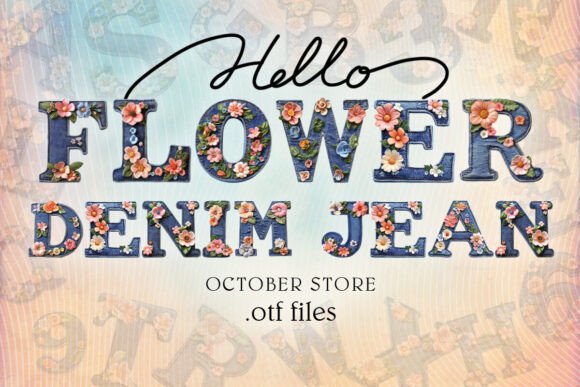 Flower Denim Jean: A Color Fonts Powerhouse for Editorial Design