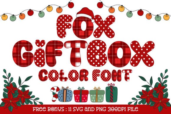 Fox Giftbox Color Fonts for Handmade Creators