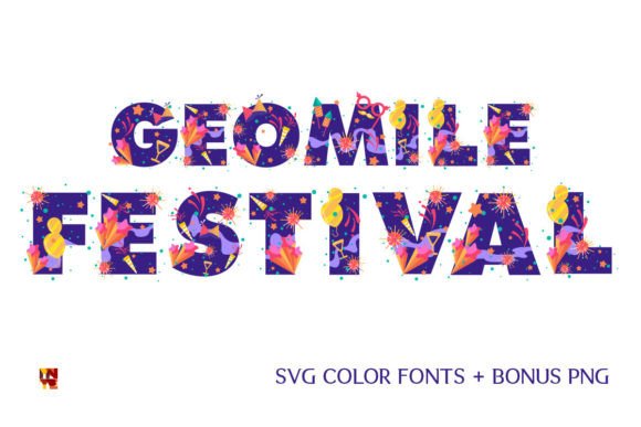 Geomile Festival: A Vibrant Color Fonts Choice for Crafters