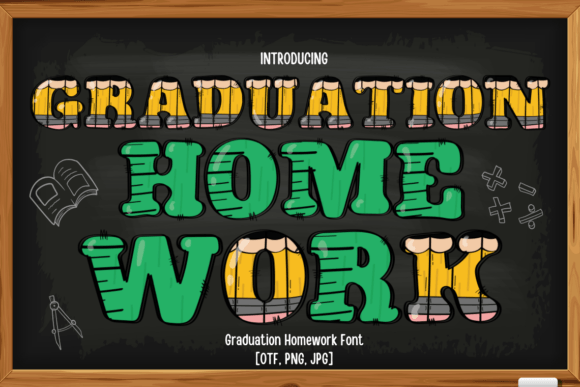 Graduation Homework Color Fonts