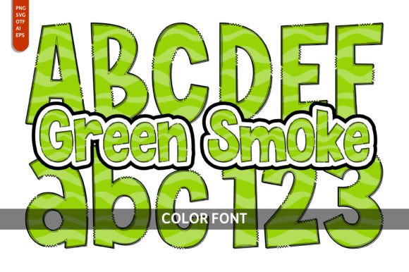 Green Smoke: Playful Color Fonts for Digital Sellers