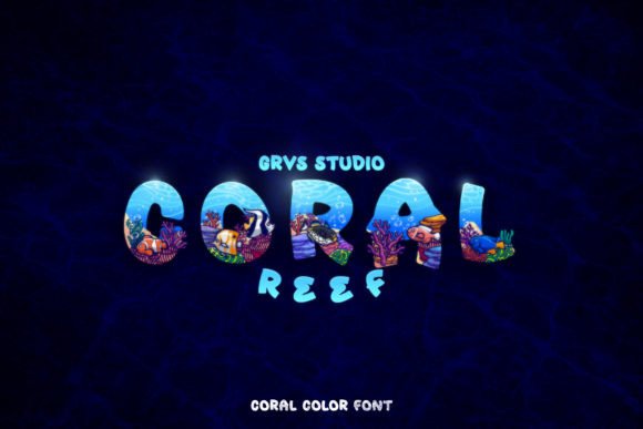 Grvs Coral Reef Colorful Decorative SVG Fonts