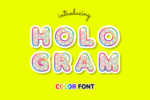 Hologram: A Standout Color Fonts Choice for Local Business Branding