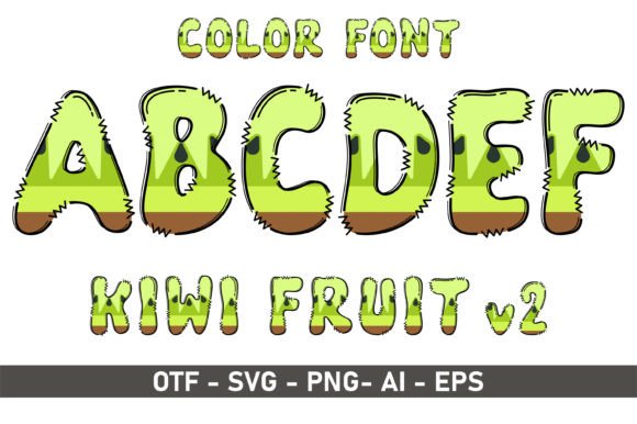 Kiwi V2: Playful Color Fonts for Digital Sellers