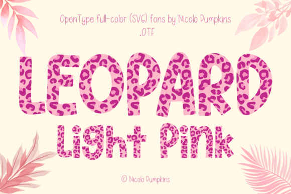 Leopard Light Pink: A Color Fonts Review for Local Branding