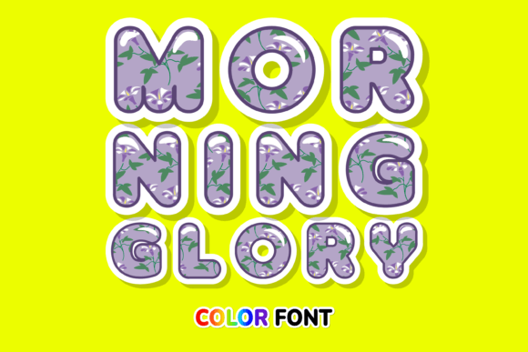 Morning Glory: A Color Font for Handmade & Seasonal Branding