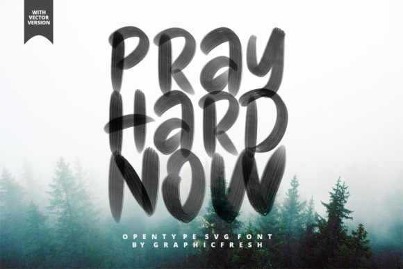 Pray Hard Now: A Bold Color Fonts Choice for Local Branding
