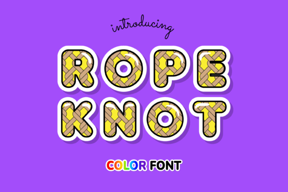 Rope Knot: A Playful Color Fonts Choice for Local Branding