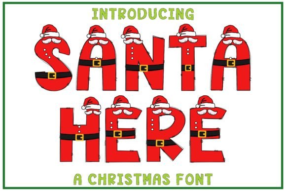 Santa Here: A Playful Color Fonts Choice for Handmade Holidays