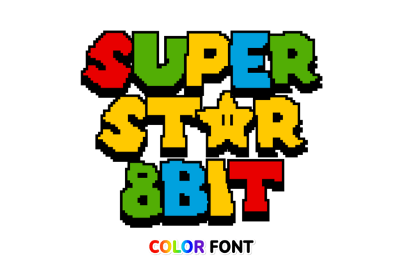 Superstar 8bit: A Pixel-Perfect Color Font for Digital Sellers