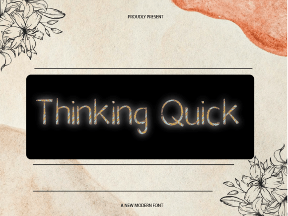 Thinking Quick: A Friendly Font That Stitches Clean