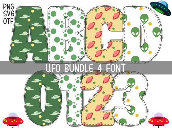 UFO: A Playful Patriotic Color Font for Creative Sellers