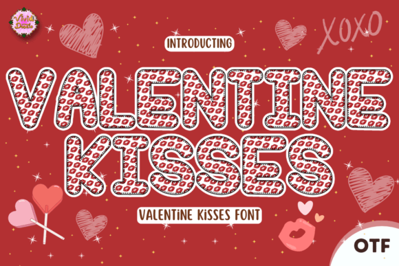 Valentine Kisses: A Color Fonts Romance for Real Design Projects