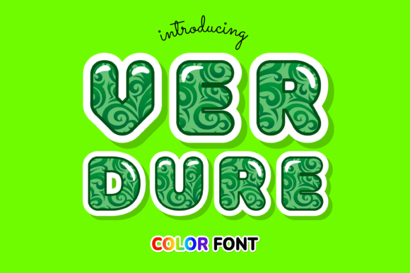 Verdure: A Botanical Color Font for Local Business Branding